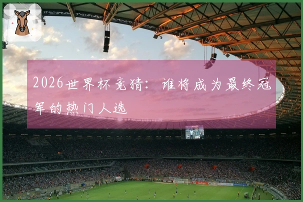 2026世界杯竞猜：谁将成为最终冠军的热门人选
